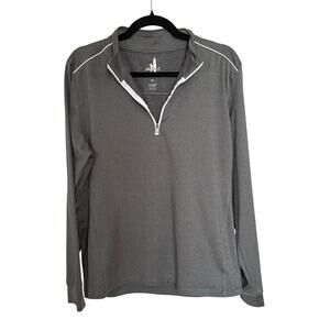 Johnnie-O Shirt Men's Medium Quarter Zip Gray Long Sleeve